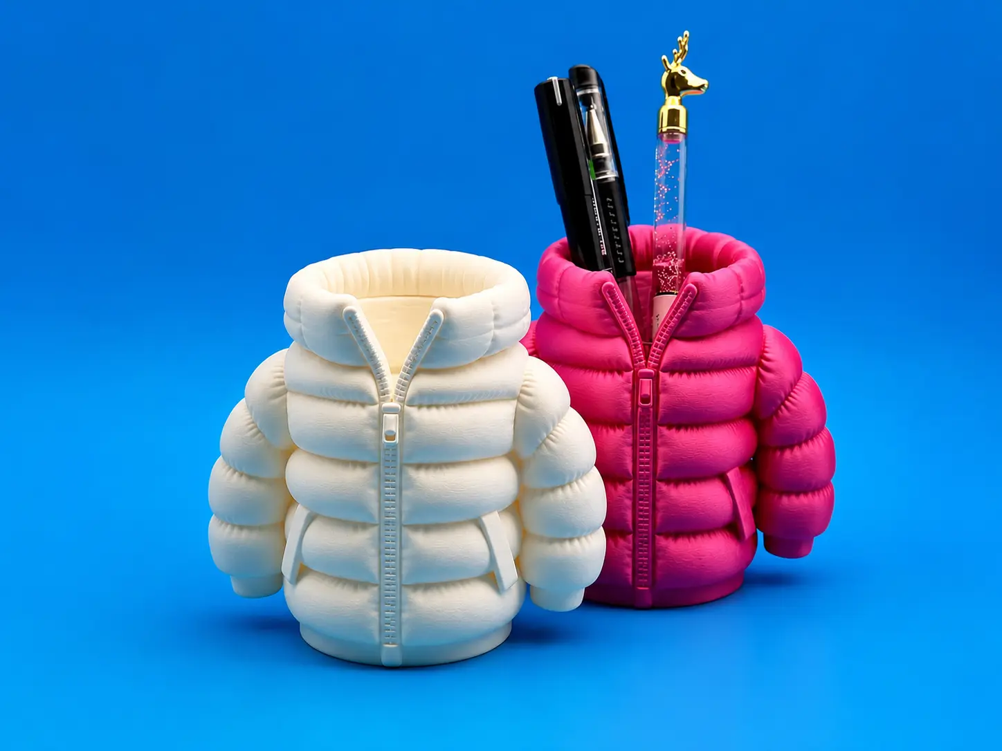 Puffer Jacket Pen Holder